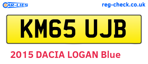 KM65UJB are the vehicle registration plates.
