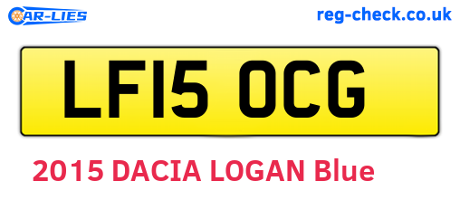 LF15OCG are the vehicle registration plates.