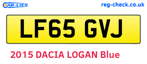 LF65GVJ are the vehicle registration plates.