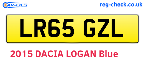 LR65GZL are the vehicle registration plates.