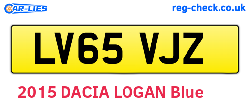 LV65VJZ are the vehicle registration plates.
