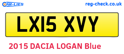 LX15XVY are the vehicle registration plates.