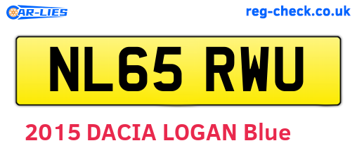 NL65RWU are the vehicle registration plates.