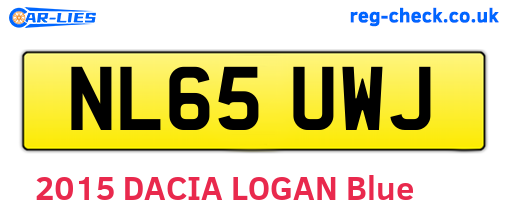 NL65UWJ are the vehicle registration plates.