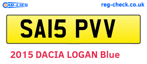 SA15PVV are the vehicle registration plates.