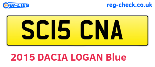 SC15CNA are the vehicle registration plates.