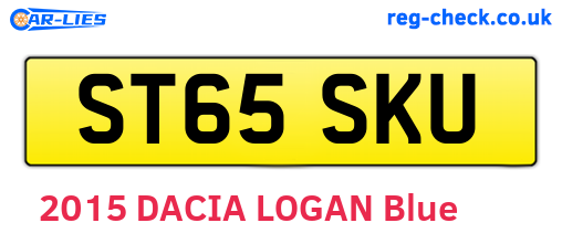 ST65SKU are the vehicle registration plates.