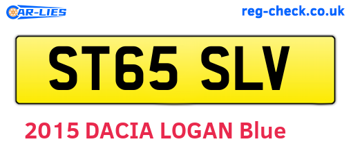 ST65SLV are the vehicle registration plates.