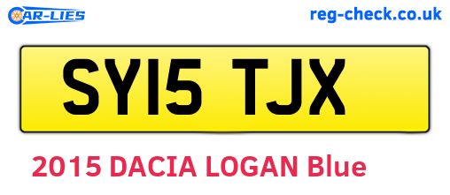 SY15TJX are the vehicle registration plates.