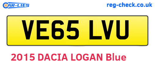 VE65LVU are the vehicle registration plates.