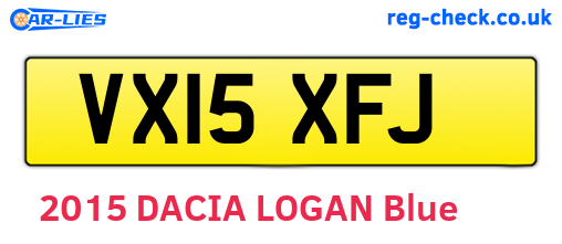 VX15XFJ are the vehicle registration plates.