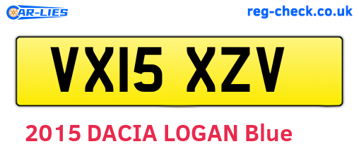 VX15XZV are the vehicle registration plates.