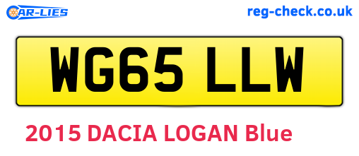 WG65LLW are the vehicle registration plates.