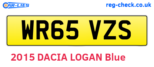 WR65VZS are the vehicle registration plates.