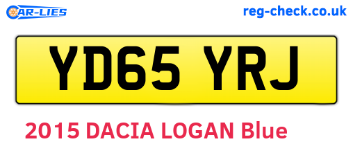 YD65YRJ are the vehicle registration plates.