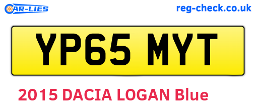 YP65MYT are the vehicle registration plates.