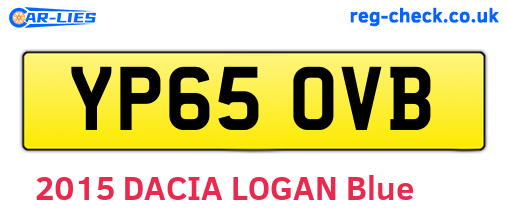 YP65OVB are the vehicle registration plates.