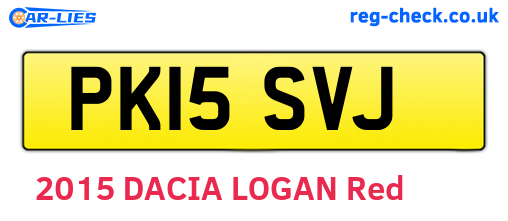 PK15SVJ are the vehicle registration plates.