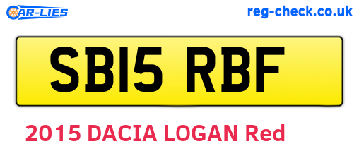 SB15RBF are the vehicle registration plates.
