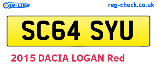 SC64SYU are the vehicle registration plates.