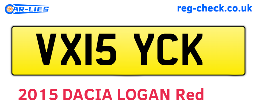 VX15YCK are the vehicle registration plates.