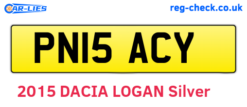 PN15ACY are the vehicle registration plates.