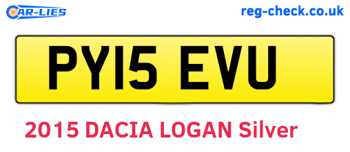 PY15EVU are the vehicle registration plates.