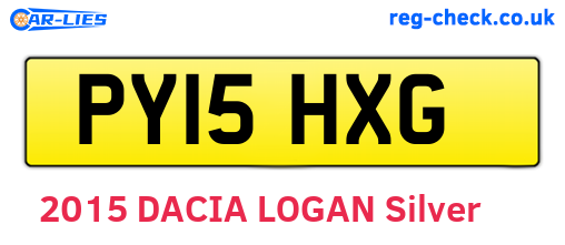 PY15HXG are the vehicle registration plates.