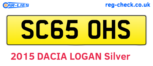 SC65OHS are the vehicle registration plates.