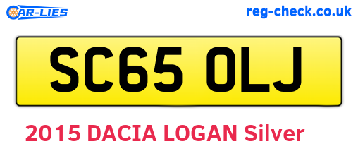 SC65OLJ are the vehicle registration plates.