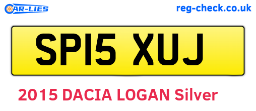 SP15XUJ are the vehicle registration plates.