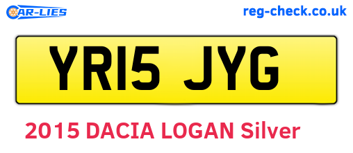 YR15JYG are the vehicle registration plates.