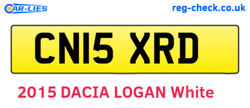 CN15XRD are the vehicle registration plates.