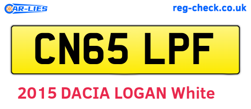 CN65LPF are the vehicle registration plates.