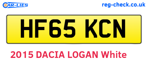 HF65KCN are the vehicle registration plates.