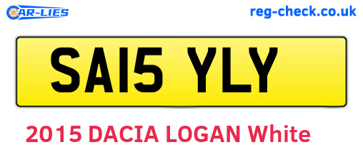 SA15YLY are the vehicle registration plates.