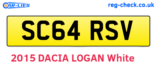 SC64RSV are the vehicle registration plates.