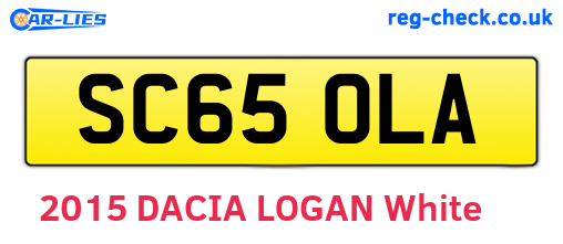 SC65OLA are the vehicle registration plates.