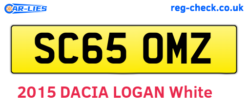 SC65OMZ are the vehicle registration plates.