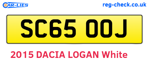 SC65OOJ are the vehicle registration plates.