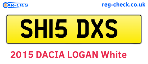 SH15DXS are the vehicle registration plates.