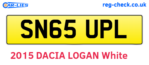 SN65UPL are the vehicle registration plates.
