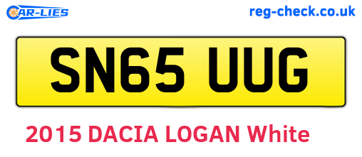 SN65UUG are the vehicle registration plates.