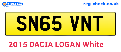 SN65VNT are the vehicle registration plates.