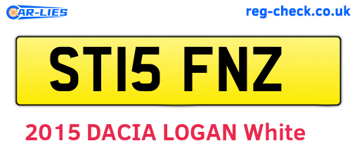 ST15FNZ are the vehicle registration plates.