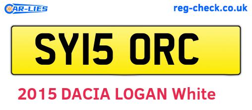 SY15ORC are the vehicle registration plates.