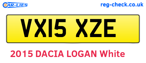 VX15XZE are the vehicle registration plates.