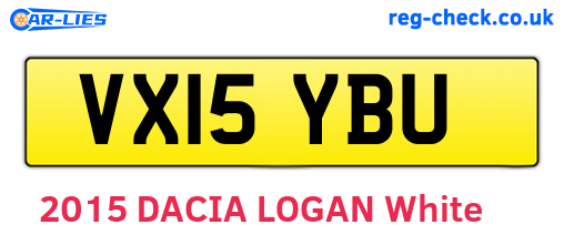 VX15YBU are the vehicle registration plates.