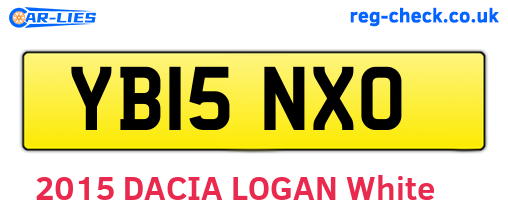 YB15NXO are the vehicle registration plates.