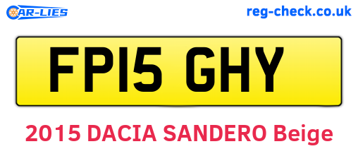 FP15GHY are the vehicle registration plates.